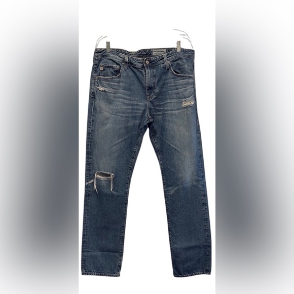 Ag Adriano Goldschmied Other - AG Matchbox Slim and straight Relaxed Blue Distressed Jeans
